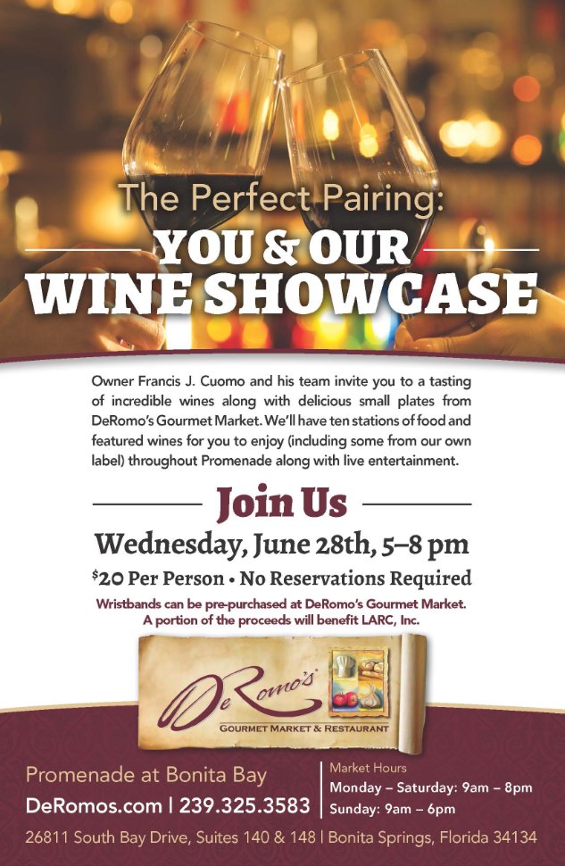 DeRomo's Gourmet Market & Restaurant Summer Wine Showcase