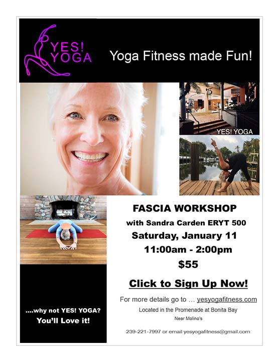 Yes! Yoga Fascia Workshop Flyer